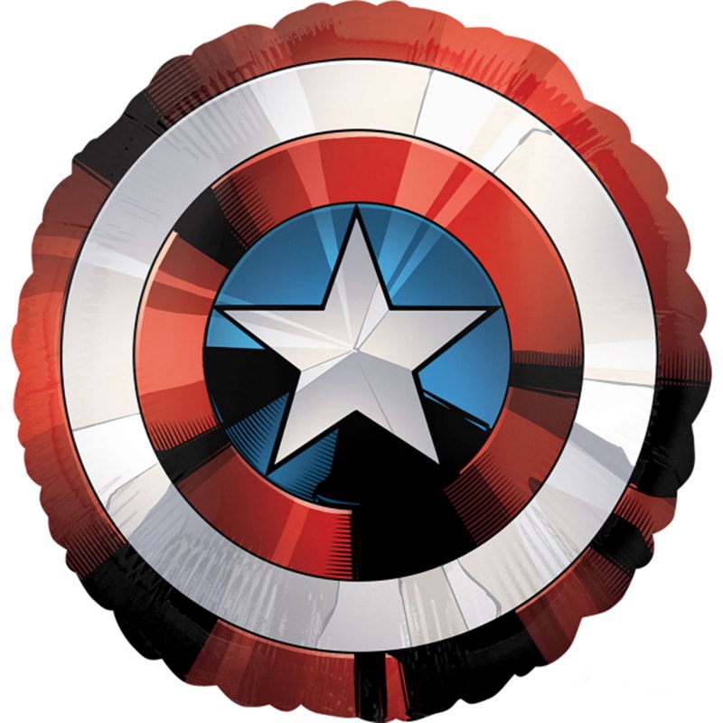 Goma de dinero píldora Regulación Globo Escudo Capitán América 70 cm - Comprar Online {My Karamelli}
