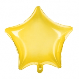 Globo Estrella Transparente Amarillo 48 cm
