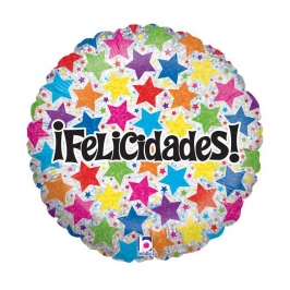 Globo Foil Felicidades Estrellas 45 cm