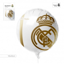 Globo Foil 45 cm Real Madrid Escudo Oro