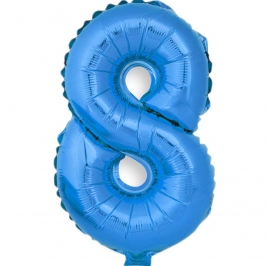 Globo Número 8 Azul 40cm