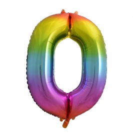 Globo Nº 0 Rainbow 86 cm