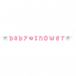 Guirnalda Baby Shower Elefante Rosa