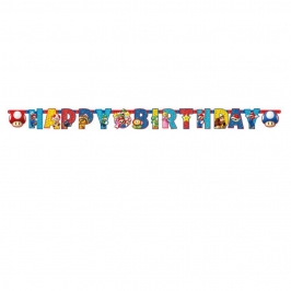 Guirnalda Happy Birthday Super Mario