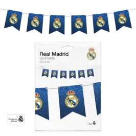 Guirnalda 12 Banderines Azul Real Madrid