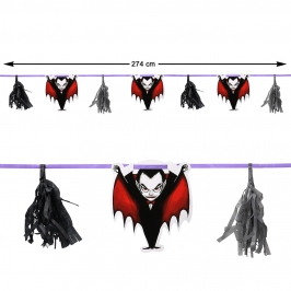 Guirnalda Vampiro Halloween 2,74 m