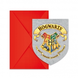 Invitaciones Harry Potter Hogwarts Houses 6 ud