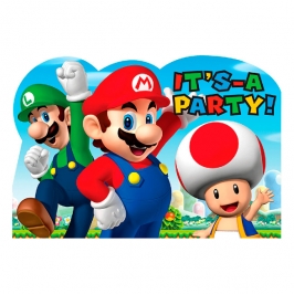 Invitaciones de Cumpleaños Super Mario