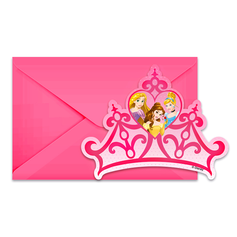 Invitaciones Princesas Disney Modelo B