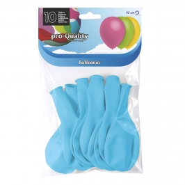 Juego de 10 globos de látex azul celeste mate de 30 cm