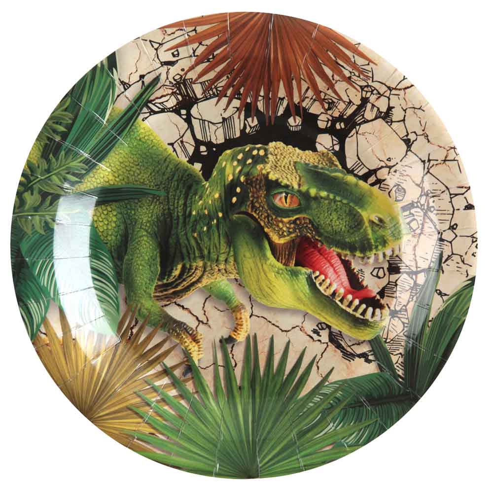 ▷Juego de 10 Platos Dinosaurios Attack 22,5 cm - My Karamelli ✓