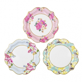 Juego de 12 platos Vintage Floral