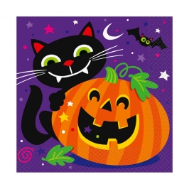 Juego de 16 Servilletas Happy Halloween Juego de 16 Servilletas Happy Halloween