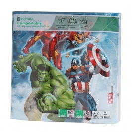 Juego de 20 Servilletas Los Vengadores Compostables