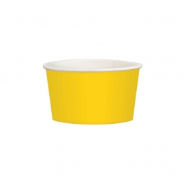 Juego de 20 tarrinas amarillas de cartón de 280 ml