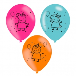 Juego de 6 Globos Peppa Pig 27 cm