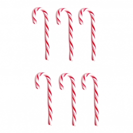 Juego de 6 Mini Bastones de Caramelo