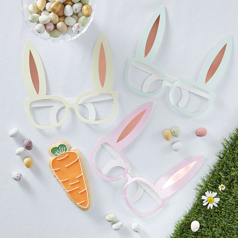 Juego de 8 Gafas de Conejo Colores Pastel