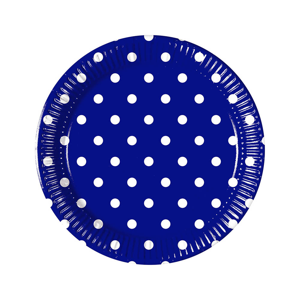 Juego de 8 Platos Blue Royal Dots 19 cm