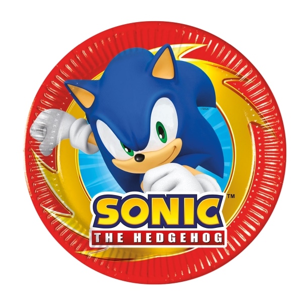 ▷ Juego de 8 Platos Sonic The Hedgehog 18 cm | Envío 24 h ✓