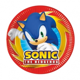 Juego de 8 Platos Sonic The Hedgehog 18 cm