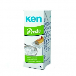 Ken Presto 1 litro nata vegetal azucarada para montar y decorar tartas