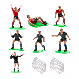 Kit Fútbol Rojo y Azul para Decorar Tartas
