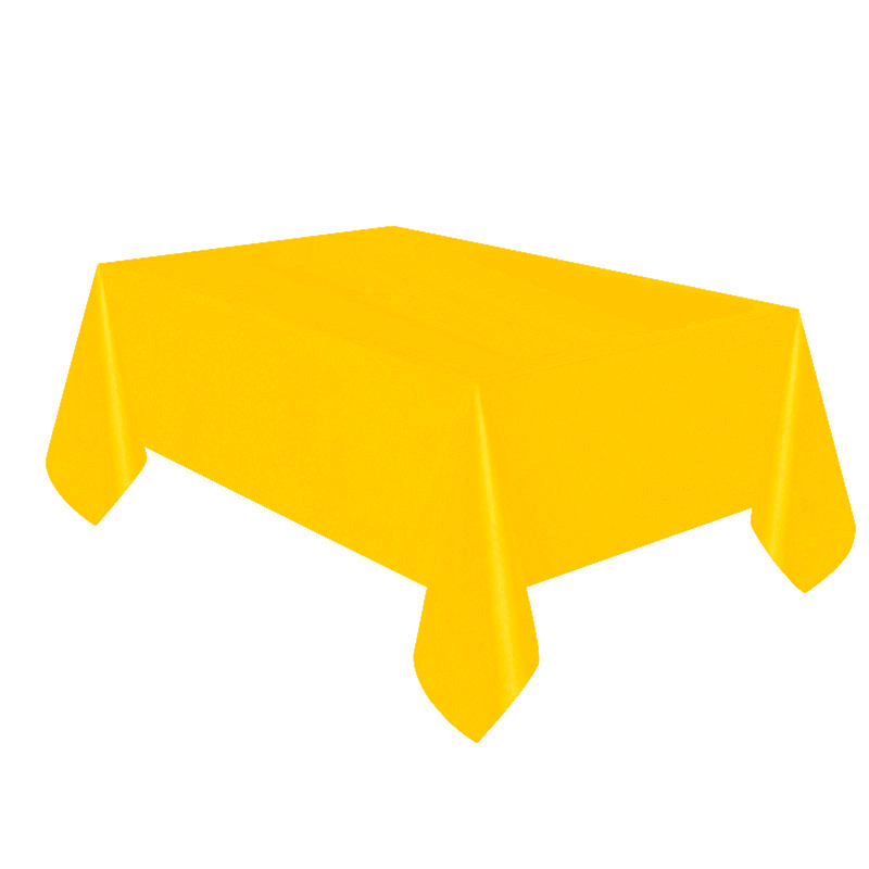 Mantel de plástico amarillo