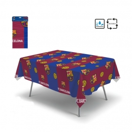 Mantel FC Barcelona 270 x 132 cm azulgrana para cumpleaños infantiles