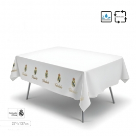 Mantel Real Madrid Felicidades Escudo 270 x 134 cm