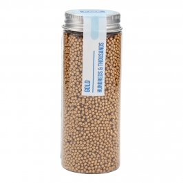 Mini Perlas de Azúcar Doradas Metalizadas 2 mm