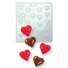 Molde para chocolates en forma de corazones