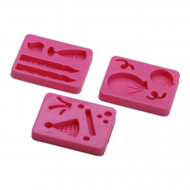 Set de 3 moldes de Silicona Aniversario