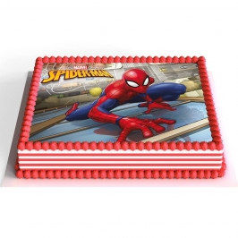 Lámina Comestible Rectangular Spiderman 21 cm x 14,8 cm