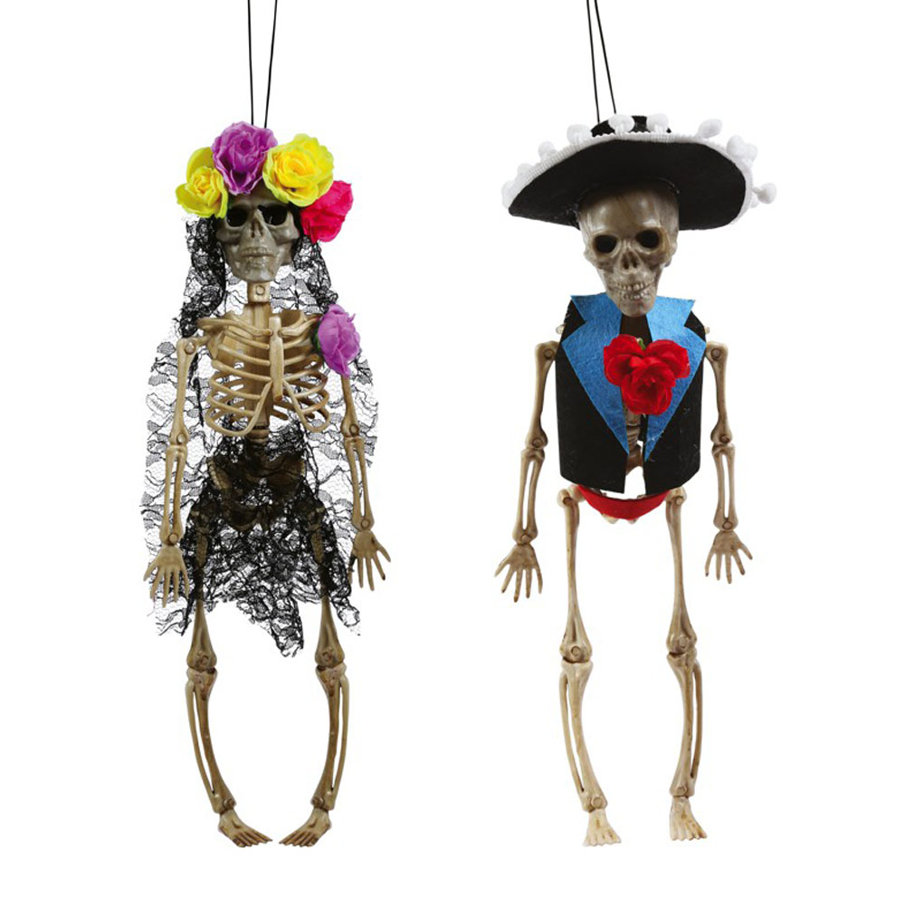 Pack 2 Esqueletos Colgantes Mexicanos 40 cm