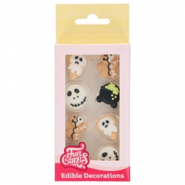 Pack 8 decoraciones de azúcar Halloween FunCakes