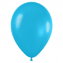 Pack de 100 globos color Azul Caribe Mate 12cm