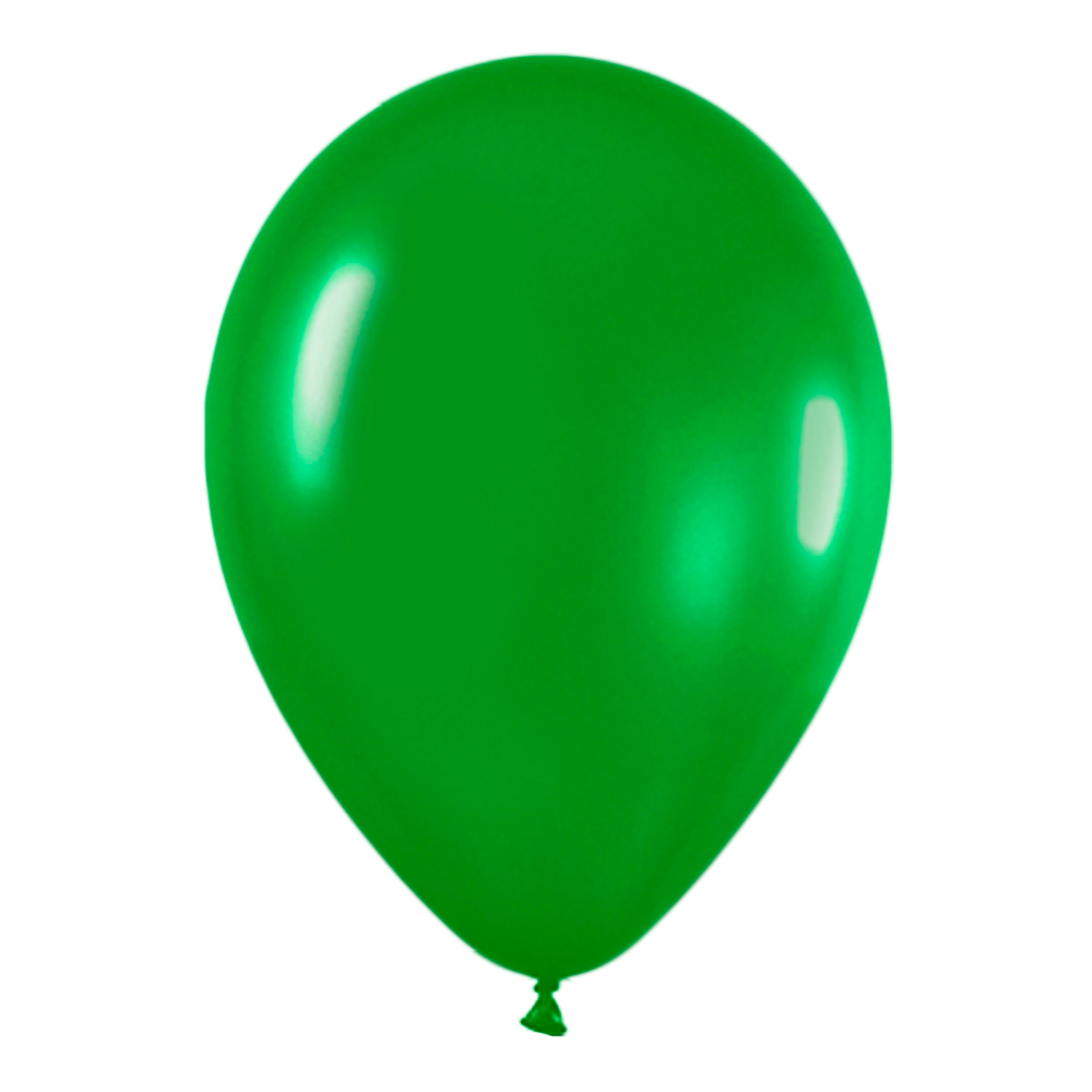 Pack de 100 globos color Verde Selva Mate 12cm