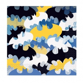 Pack de 16 servilletas de Batman de 16,5 cm