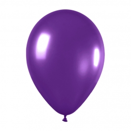 Pack de 50 globos de látex violeta metalizado