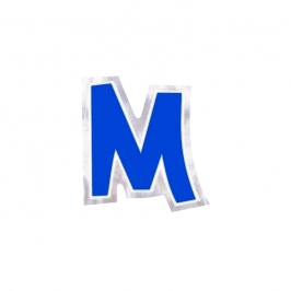 Pegatina para Globos Letra M Azul