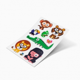 Pegatinas animales safari para cumpleaños infantil