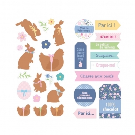 Set de Pegatinas Conejo de Pascua