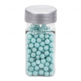 Perlas de Azúcar Azul Nacarado 6 mm