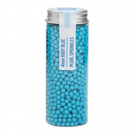 Perlas de azúcar azul bebé 4 mm PME bote sprinkles decoración repostería