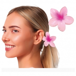 Pinza para el Pelo Rosa PVC 8 cm