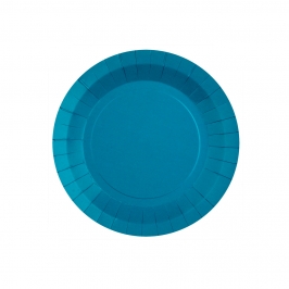 Platos de Papel Azul Agua 17,5 cm 10 ud