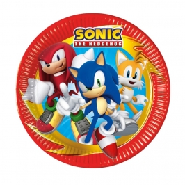 Juego de 8 Platos Sonic The Hedgehog 23 cm