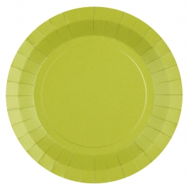 Platos de Papel Verde Kiwi 22,5 cm 10 ud