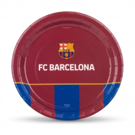 Platos FC Barcelona escudo fondo grana 18 cm